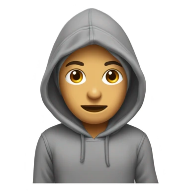 grey pull over hoodie no person sticker