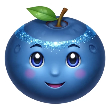 blueberries with glitter sticker