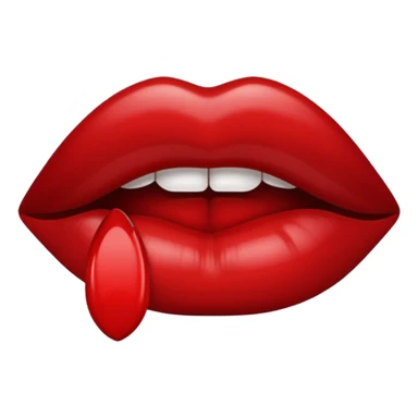 Dark red lips kissed sticker