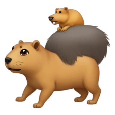 Cappybara on a dog sticker