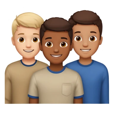 three boys teenagers friends sticker