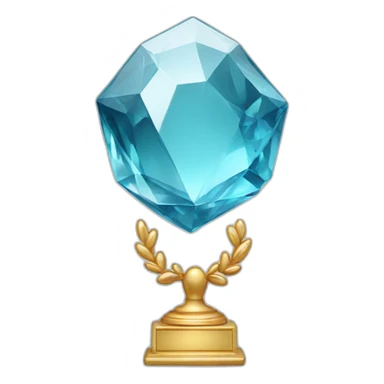 Award made of crystal sticker