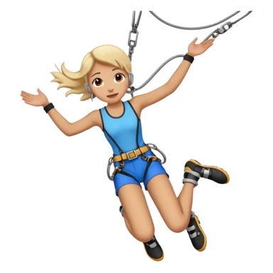 bungee jumping face with earrings sticker