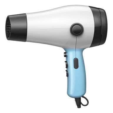 blow dryer, simple, no text sticker