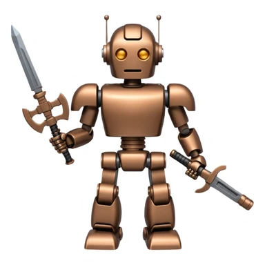 Greek Robot with a weapon sticker