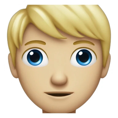 blond blue eye guy sad saying goodbye sticker