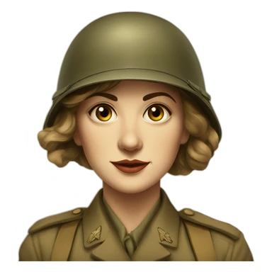 WW1 women from a propaganda poster face shown no army clothes sticker