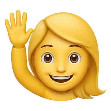 hello hand waving emoji sticker