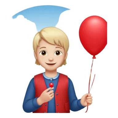 Child + balloon, Park Visitor. with park. sticker