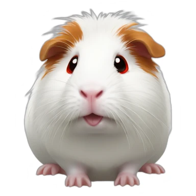 Mr sparkles a white red eye scary guinea pig sticker