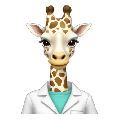 white clothed giraffe holding a smartphone and a ruler in her hands  sticker