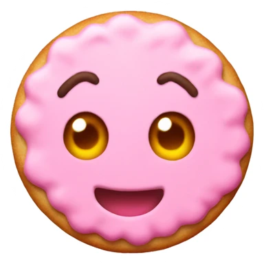 Cute pink christmas cookie sticker