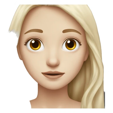 a white skinned slight wavy haired hazel eyes and a Long haired girl  sticker