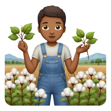 Black person picking cotton in a field sticker