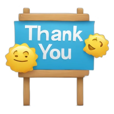 Thank you sign sticker