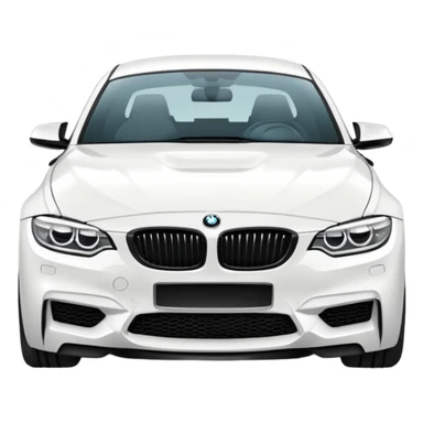 white BMW sticker