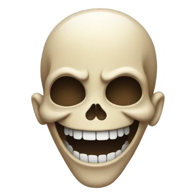 skull laughing huggung sticker