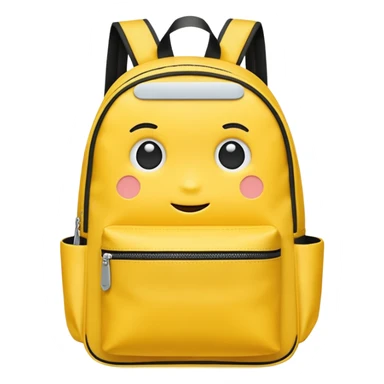 a yellow kid Backpack with zip sticker