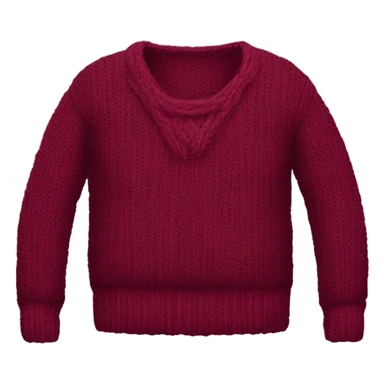 Burgundy knit sweater sticker