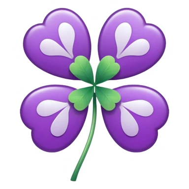 lucky white and purple sticker