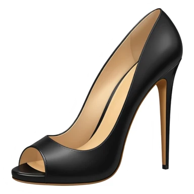 open toe black high heels sticker