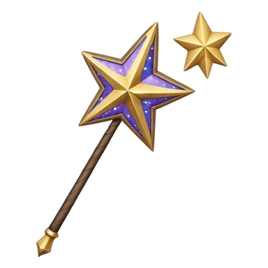 Elder wand glitter Stars sticker