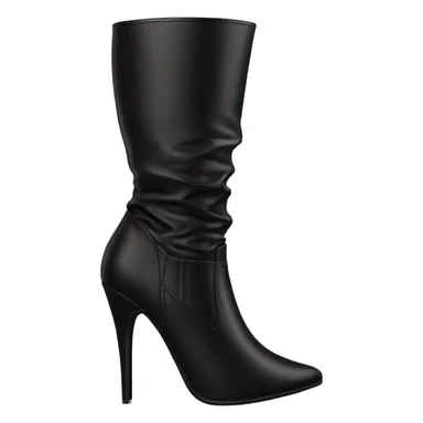 black stiletto knee high heel boots sticker