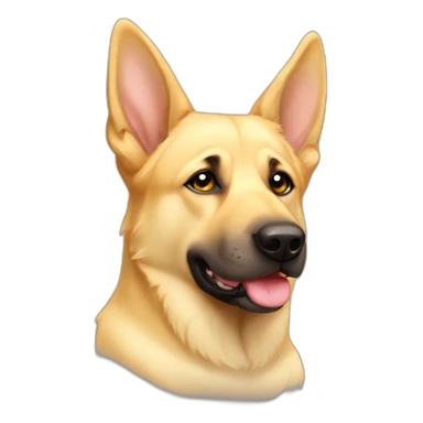 Light yellow lab floppy ears German shepherd face mutt chubby sticker