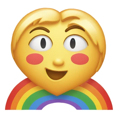 Heart with rainbows sticker