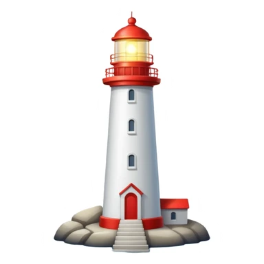 Lighthouse emoji shining light sticker