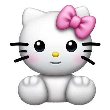 hello kitty with pink bow sticker