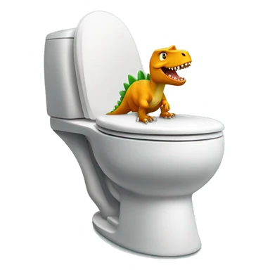 dinosaur pooping on the toilet sticker