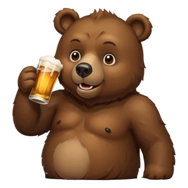 ours qui boit de la bière, saoul sticker