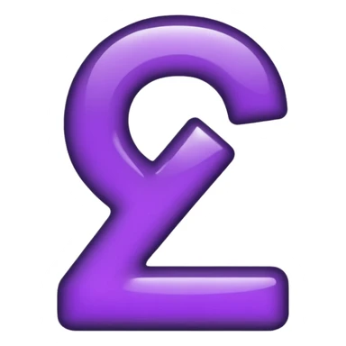 number 2 black and purple sticker