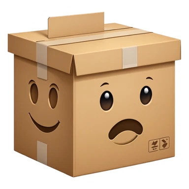 a cardboard box for stocks sticker