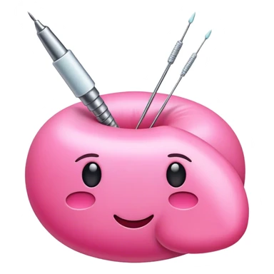 Hilo color rosado y aguja  sticker