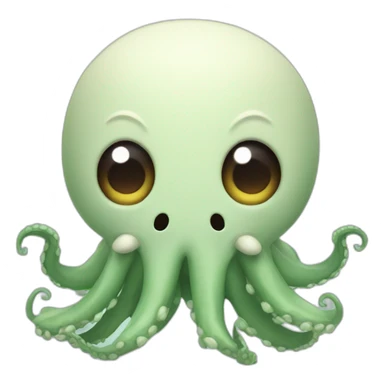 cute kraken with big open mouth sticker