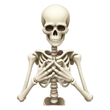 Praying emoji but it’s a skeleton  sticker