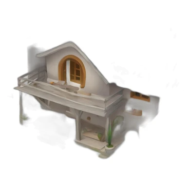 Chat sur une maison sticker