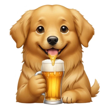 dog and beer sticker