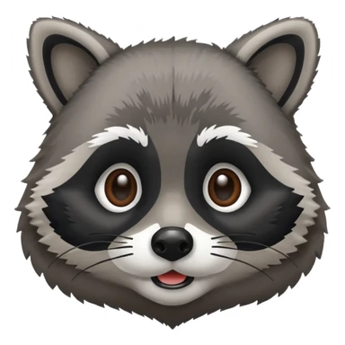 racoon with mustache sticker