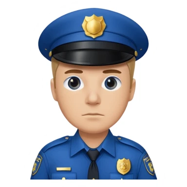 blue uniformed police sticker