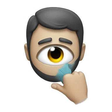 Hand on his eye and shaking his Head  sticker