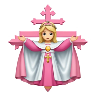 ave maria's emblem with a touch of pink sticker