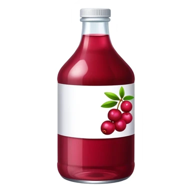 Bottle cranberry juice sticker