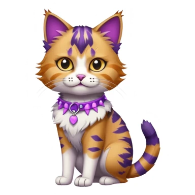 Cailco cat hybrid wildcat collar purple spike a sticker