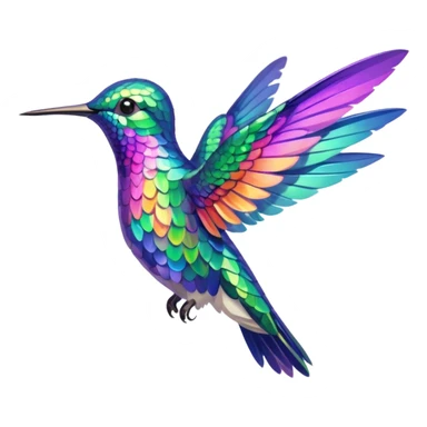 A colorful hummingbird  sticker