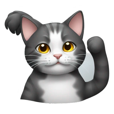 A cat scratching her head.. thinking sticker