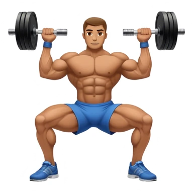 side-view bodybuilder dumbbell lunges sticker