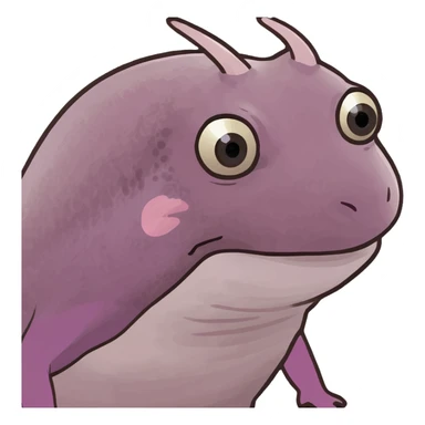 Purple axolotol sticker